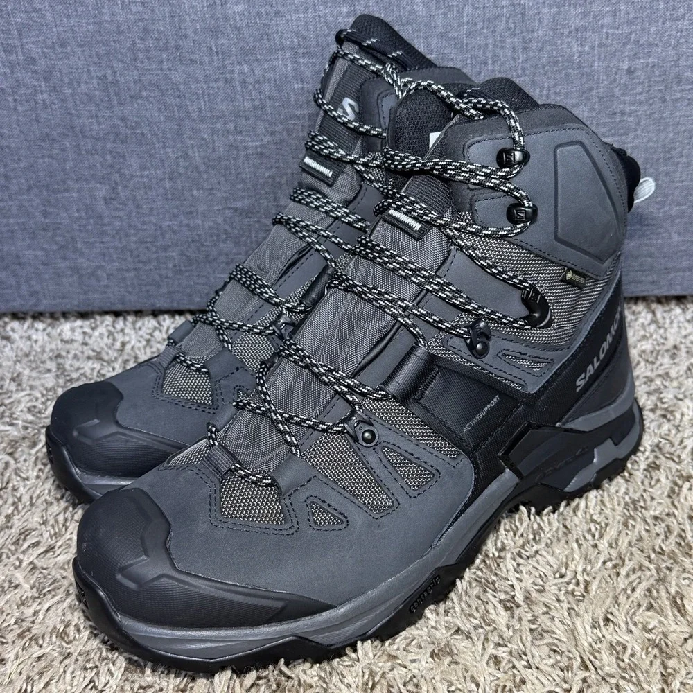 Salomon Quest 4 GTX Gore-Tex Hiking Boots Mens 10 Gray Waterproof Tactical NEW - Picture 3 of 11